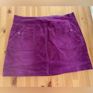 Prana Purple Berry Canyon Stretch Corduroy Mini - size 12